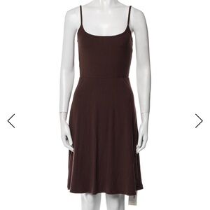 Reformation Brown Knee Length Dress